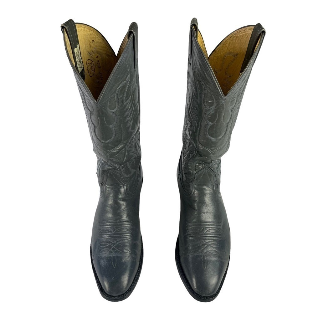 Nocona Boots‎ Mens Size 7 Gray Leather Western Cowboy - Picture 4 of 13